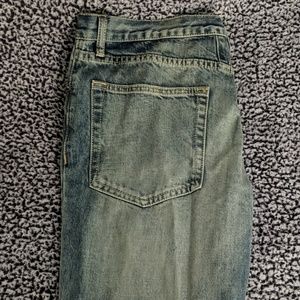 Blue distressed jeans